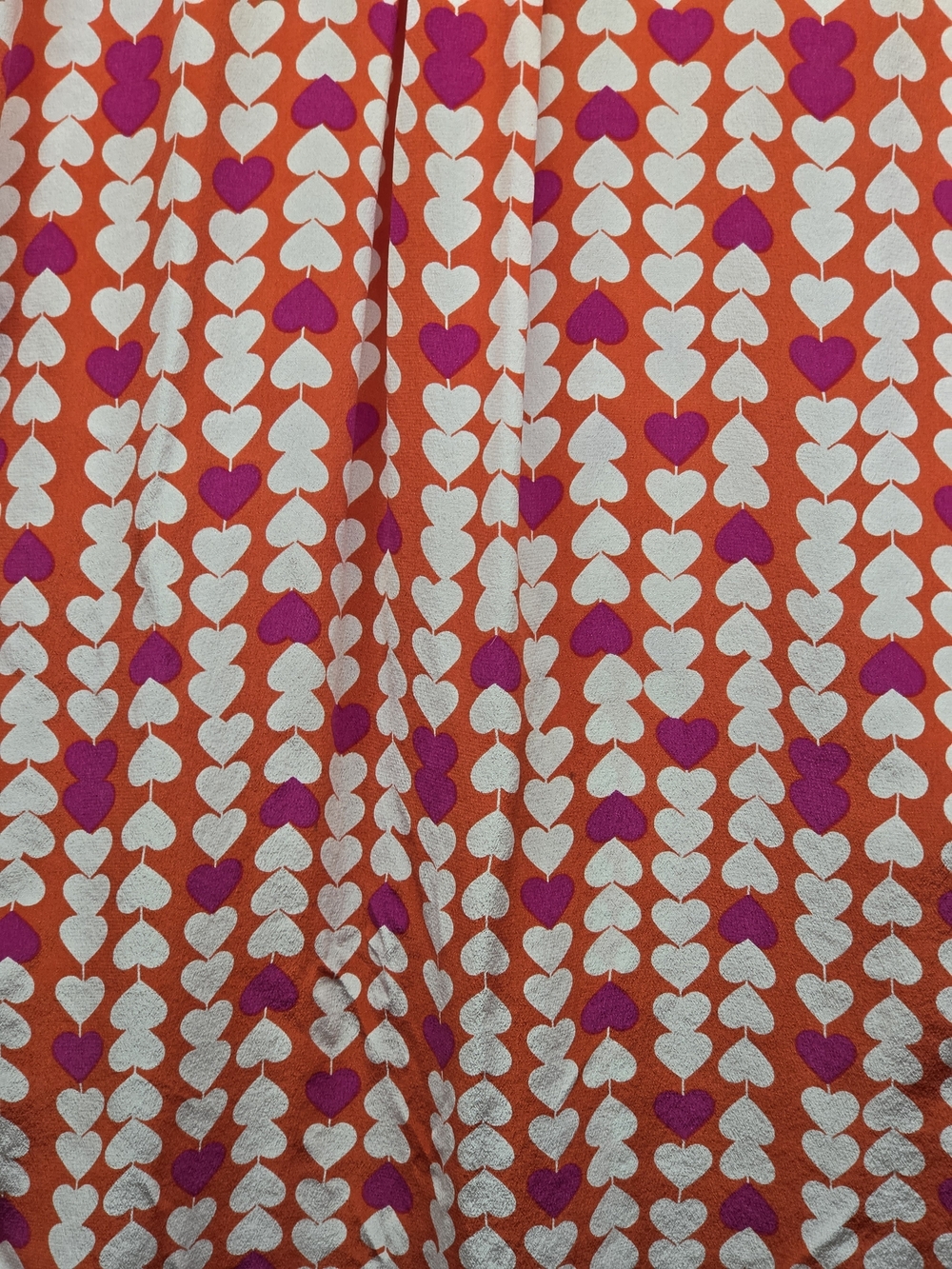 Silk Heart Print Blouse M Retro Mod Y2K - Picture 5 of 7